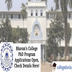 Bhavan’s College PhD Program Applications Open, Check Details Here!